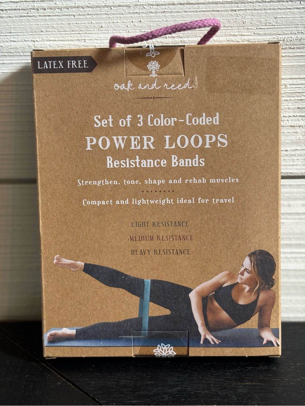 Oak And Reed Set Of 3 Color-Coded Power Loops Resistance Bands New In Box - Picture 2 of 5